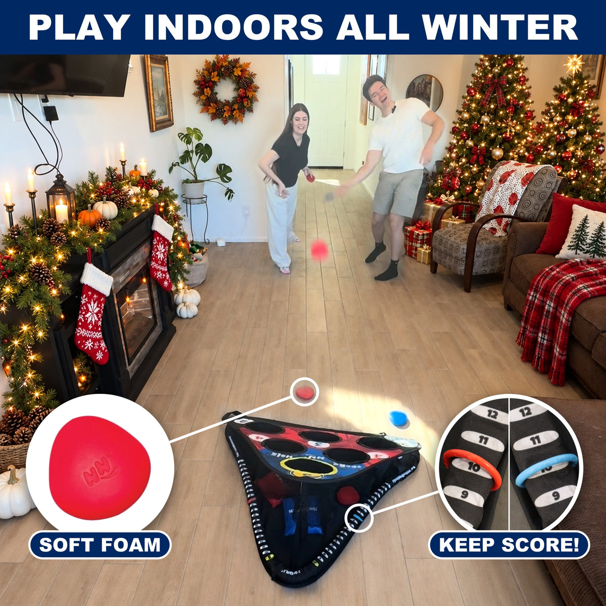 SKIP NN' HOLE Starter Set - Stonne Skipping Meets Cornhole | Game for Yard and Pool
