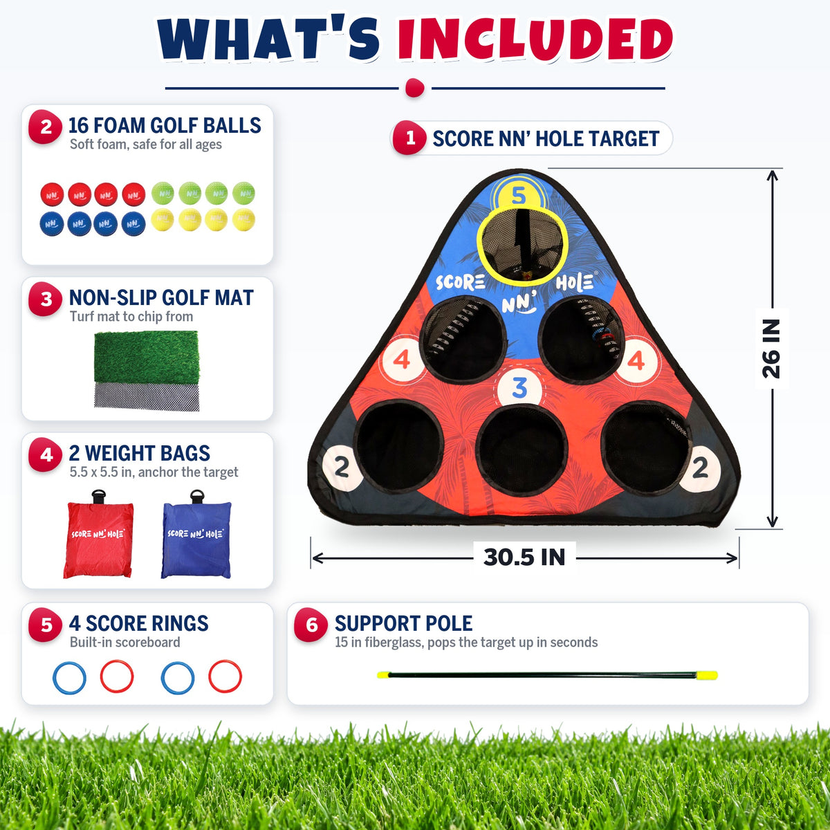 CHIP NN' HOLE Starter Set - Cornhole Meets Golf