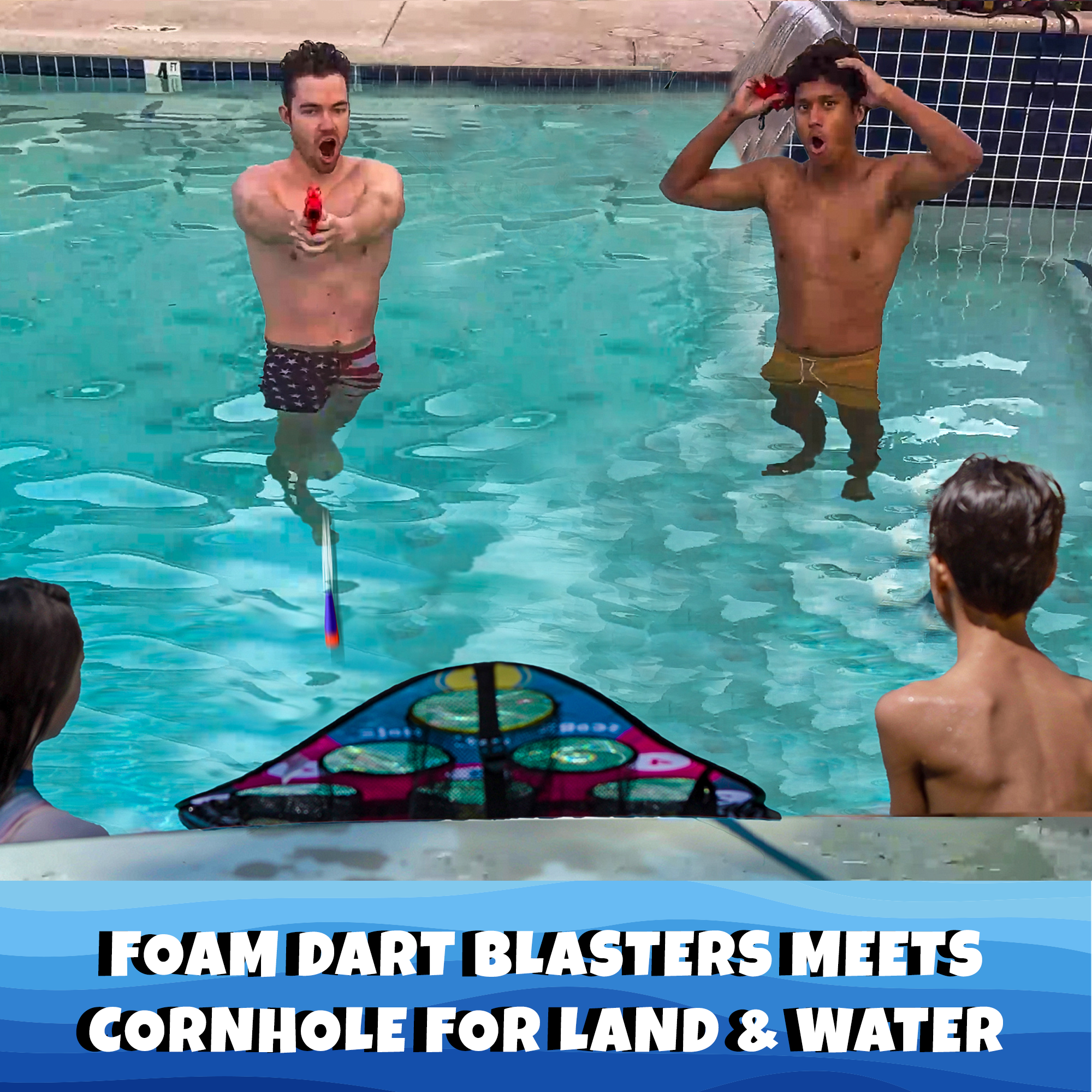 NEW! BLAST NN' HOLE Starter Set | Blasters Meets Cornhole | 1x Target Set |