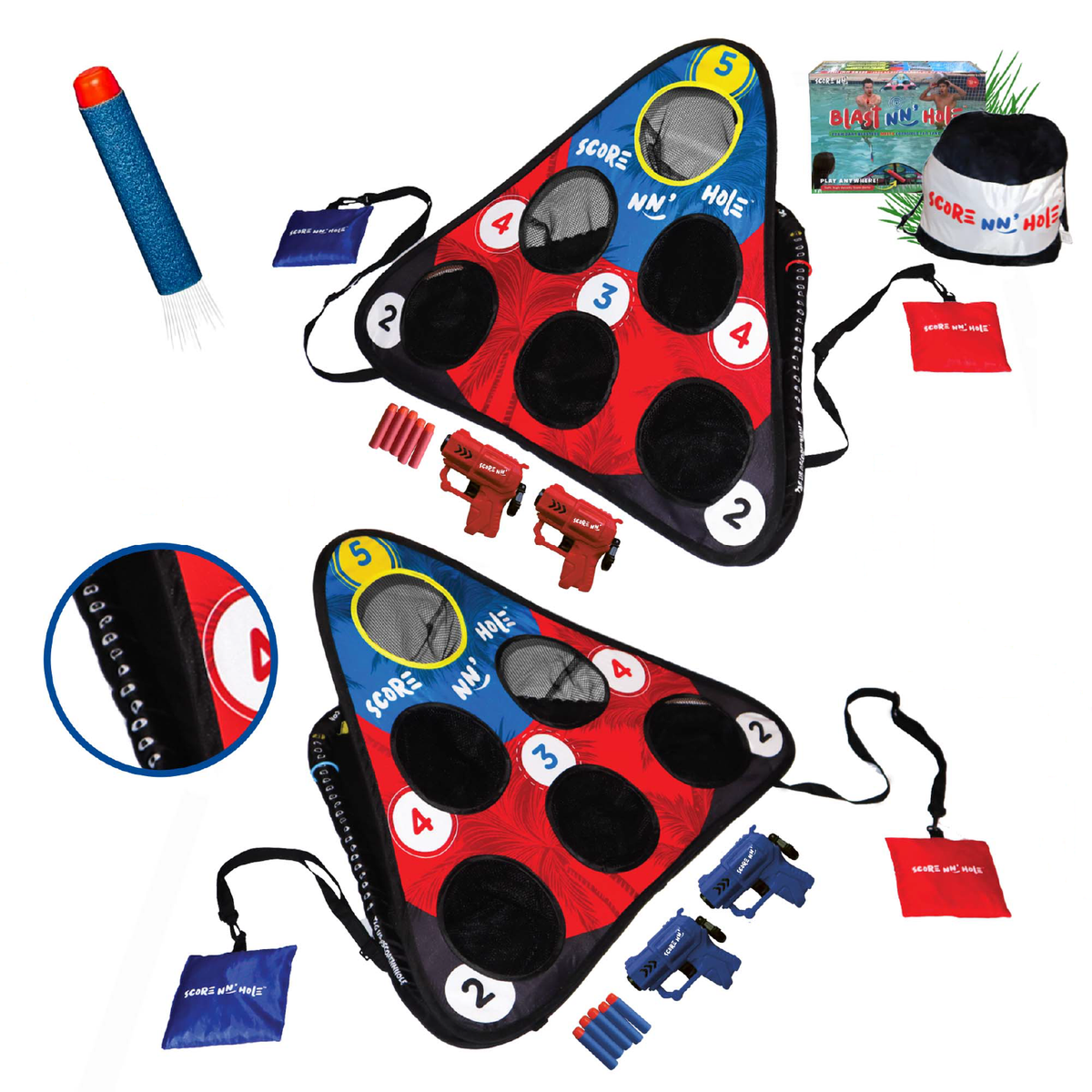 BLAST NN' HOLE Game Set | Blasters Meets Cornhole