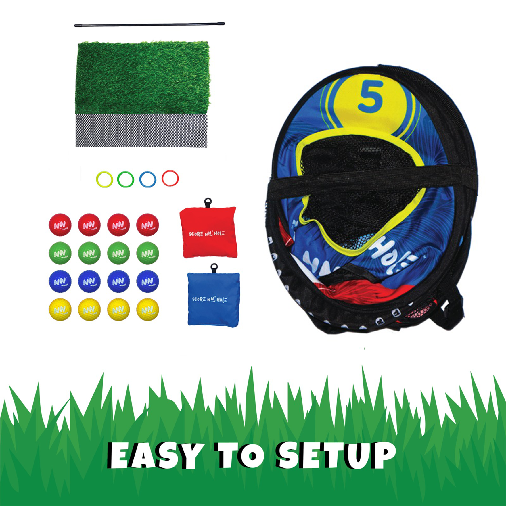 CHIP NN' HOLE Starter Set - Cornhole Meets Golf