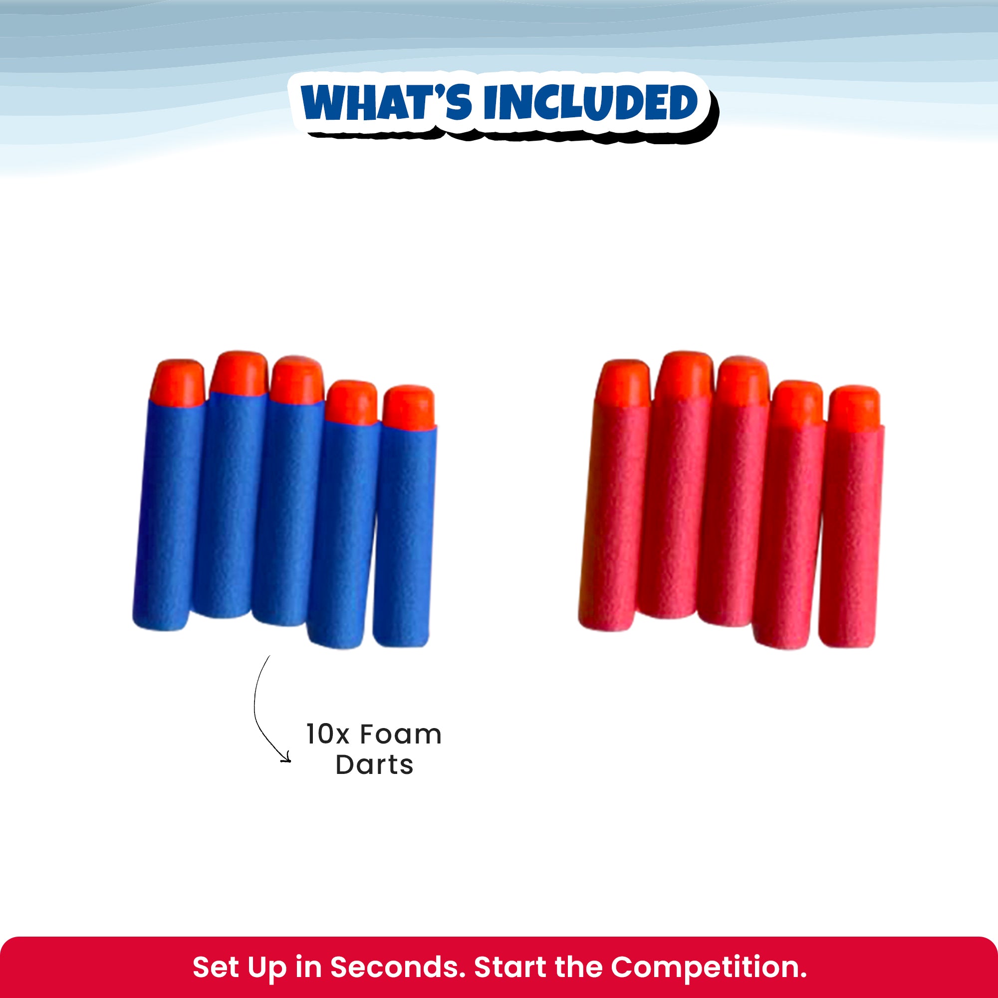 BLAST NN' HOLE FOAM DARTS | 10X EXTRA FOAM DARTS | Targets Not Included |