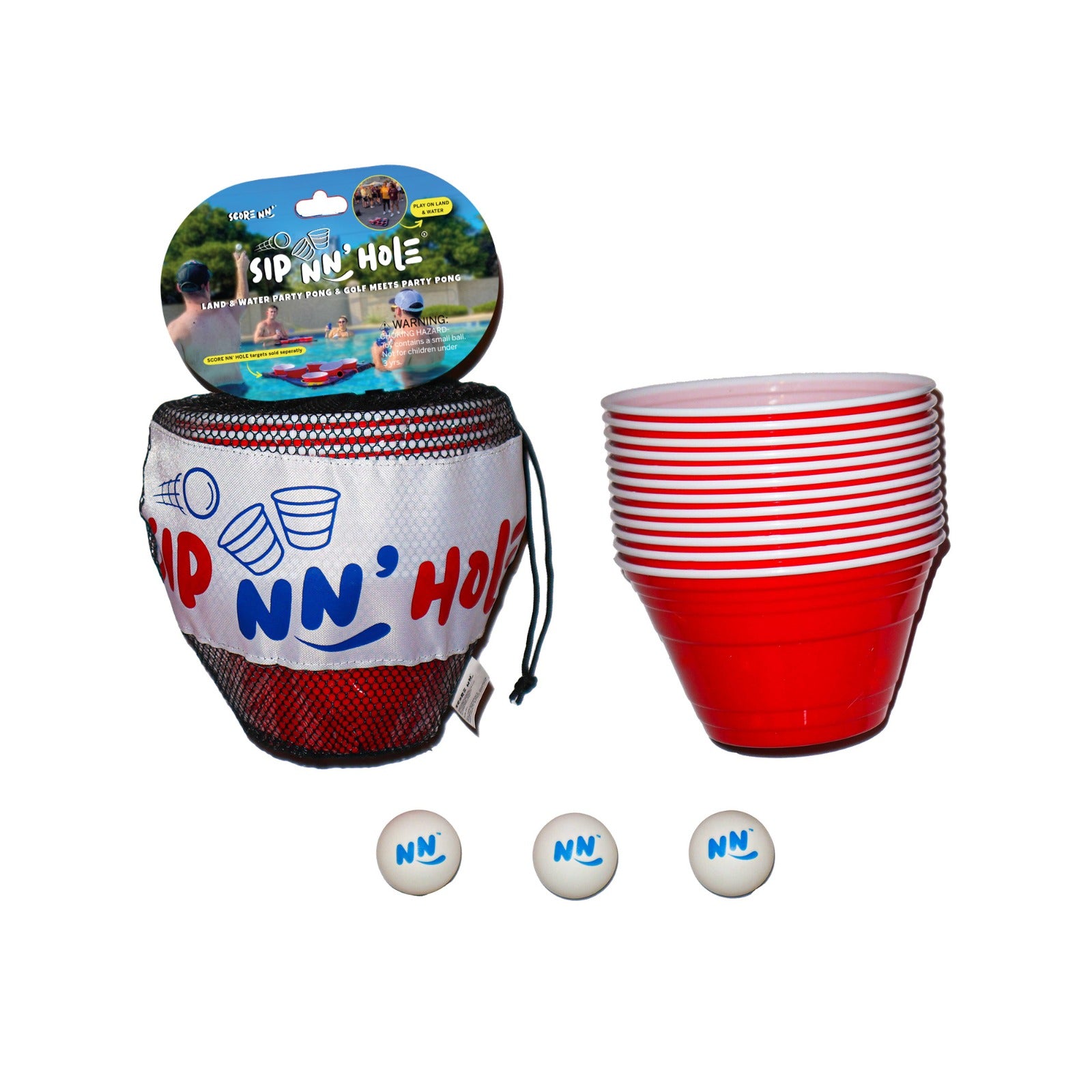 SIP NN' HOLE Game Mode | Targets Not Included | Floating Giant Cup Pong & Golf Meets Cup Pong