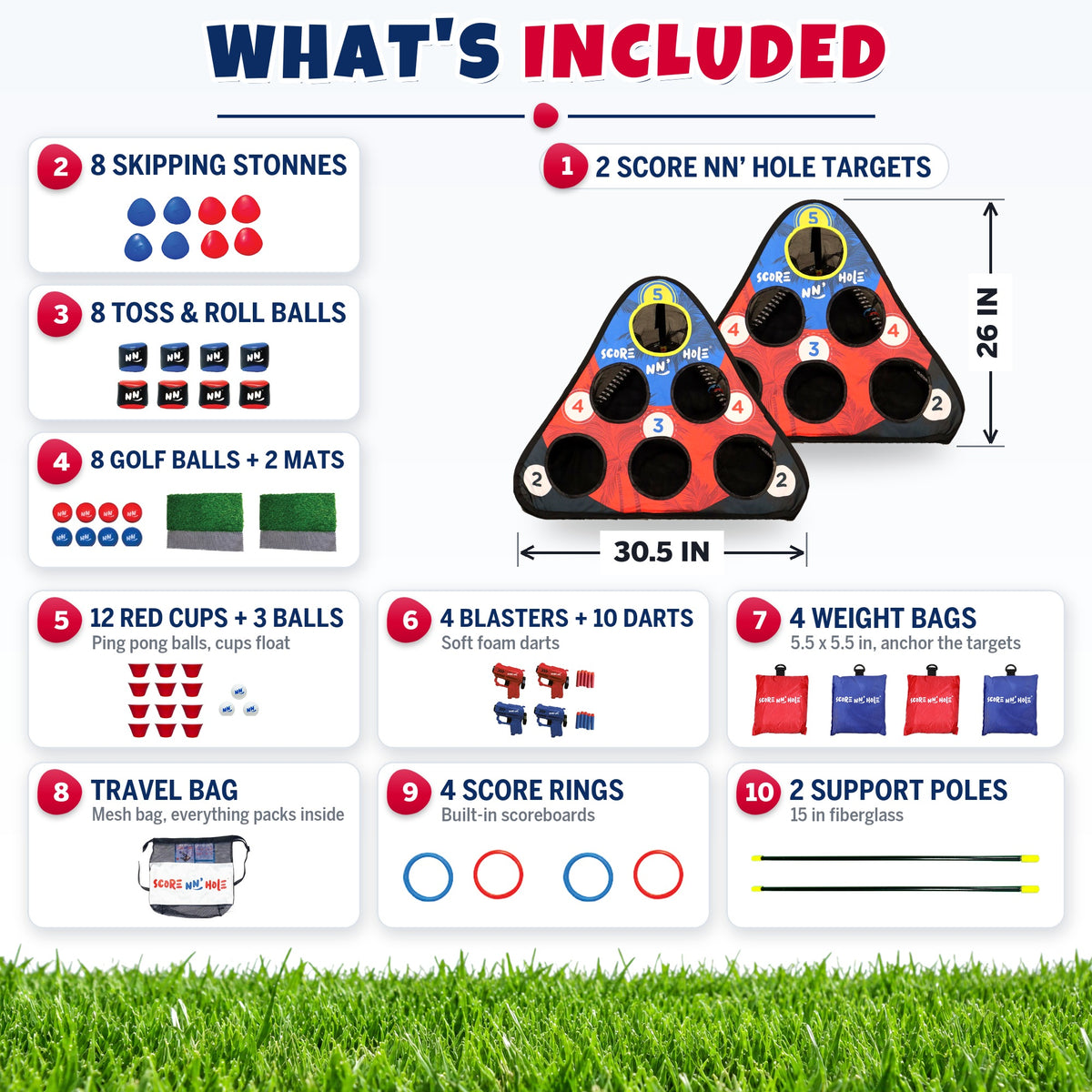 SCORE NN' HOLE - ALL-IN-1 GAME SET