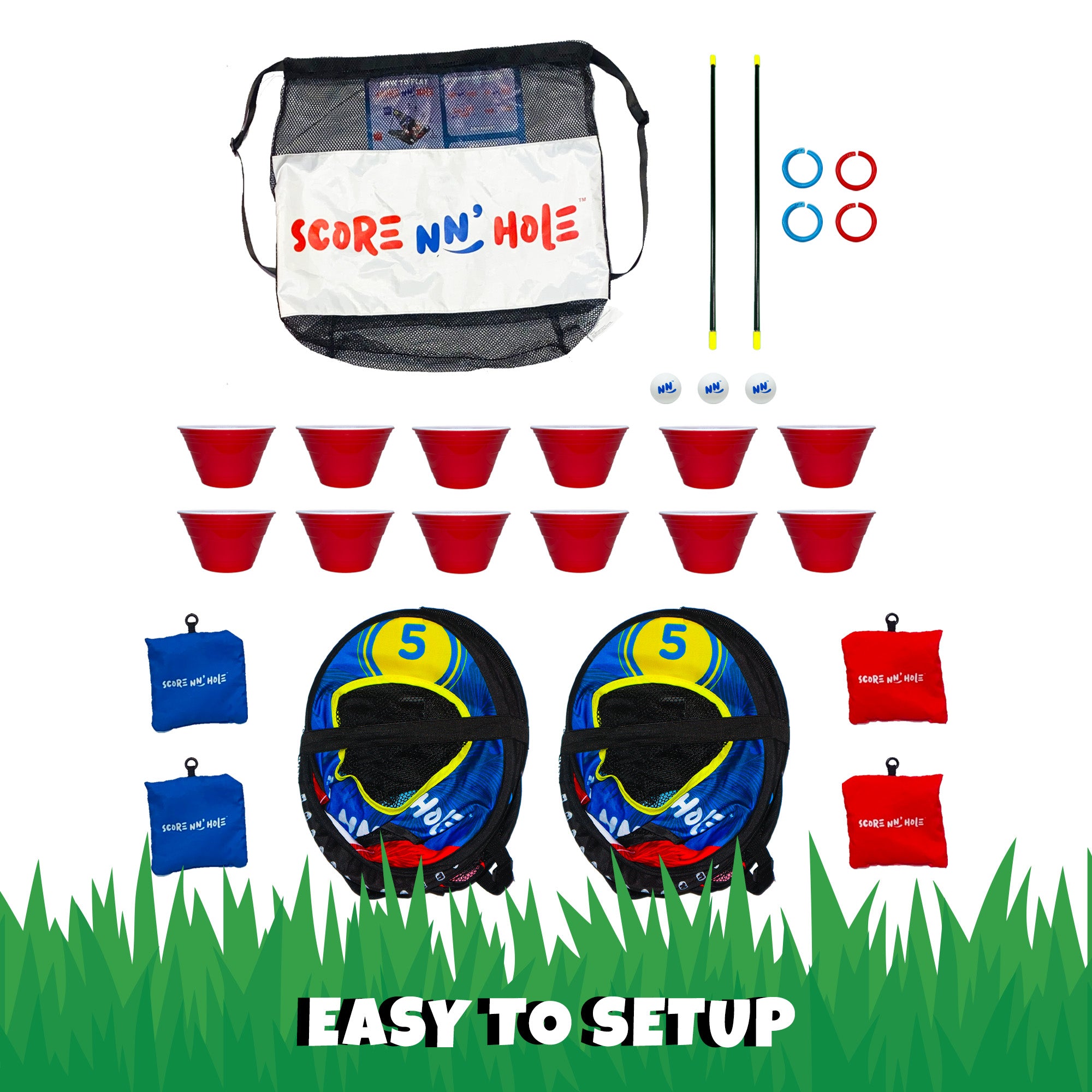 NEW! SIP NN' HOLE Game Set | Land & Water Giant Cup Pong