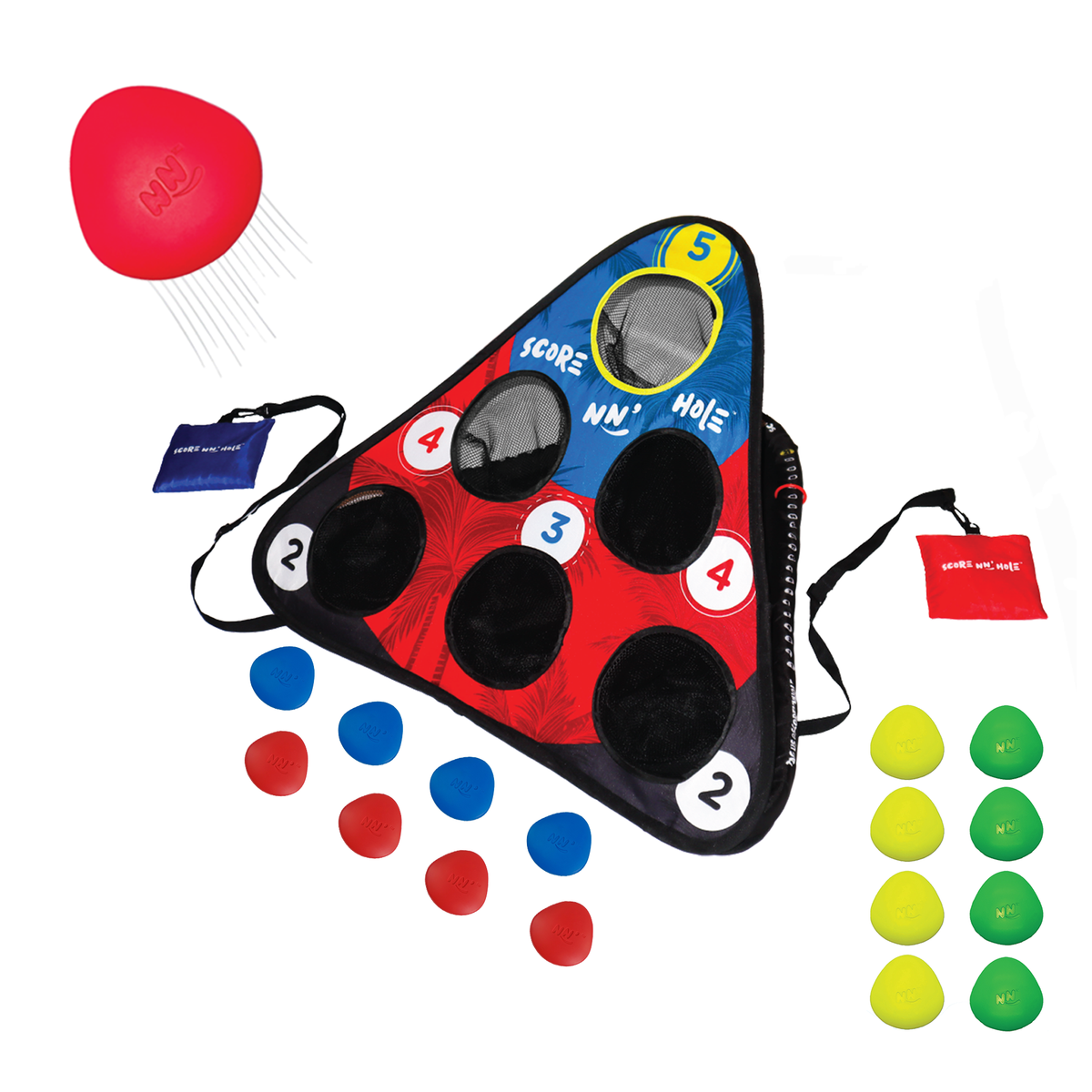 SKIP NN' HOLE Starter Set + 8x Extra Skipping Stones Game Modes | Game for Yard and Pool