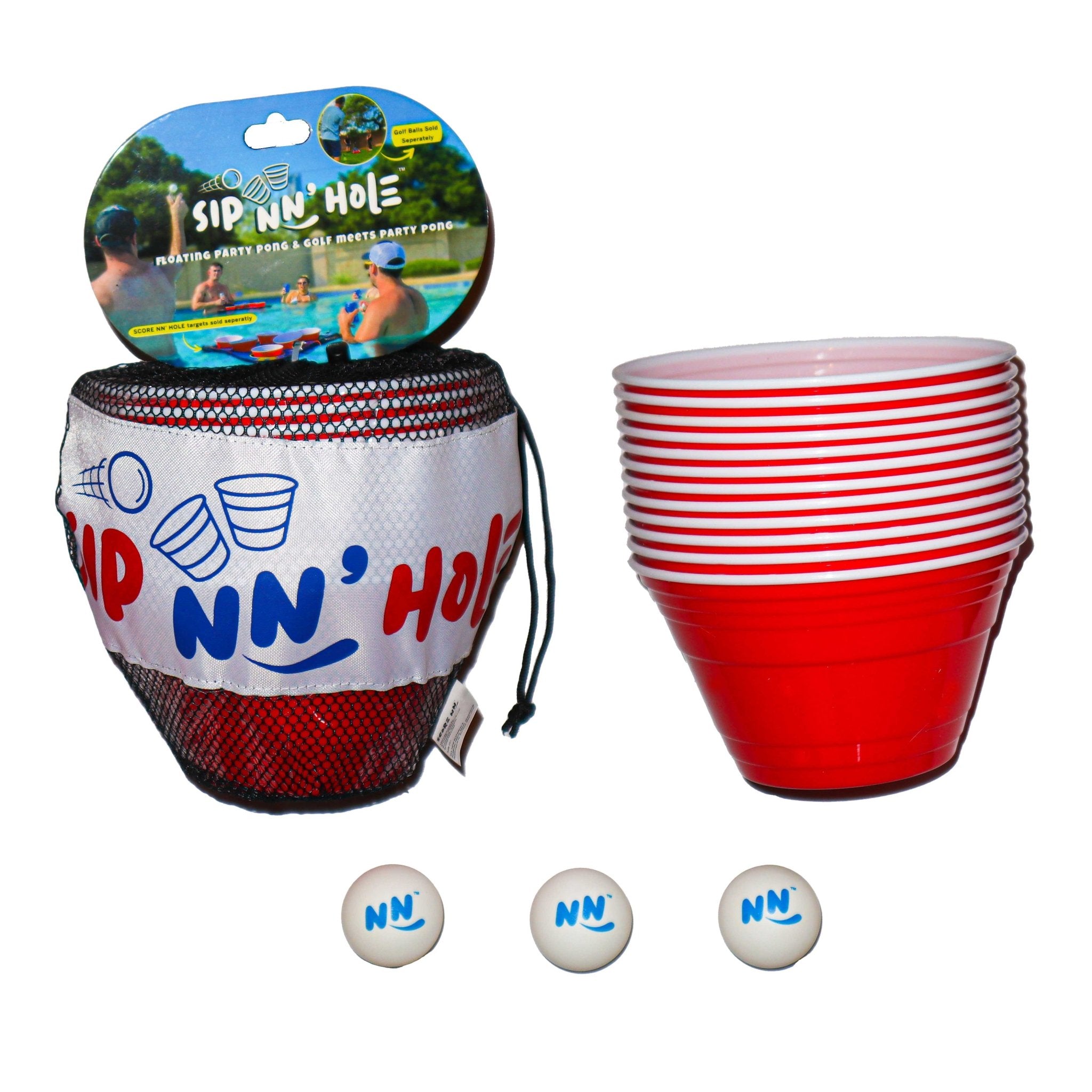 SIP NN' HOLE Game Mode | Targets Not Included | Floating Giant Cup Pong & Golf Meets Cup Pong - SCORE NN'