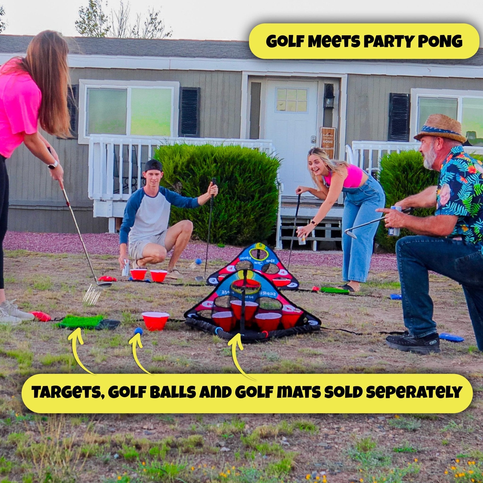 SIP NN' HOLE Game Mode | Targets Not Included | Floating Giant Cup Pong & Golf Meets Cup Pong - SCORE NN'