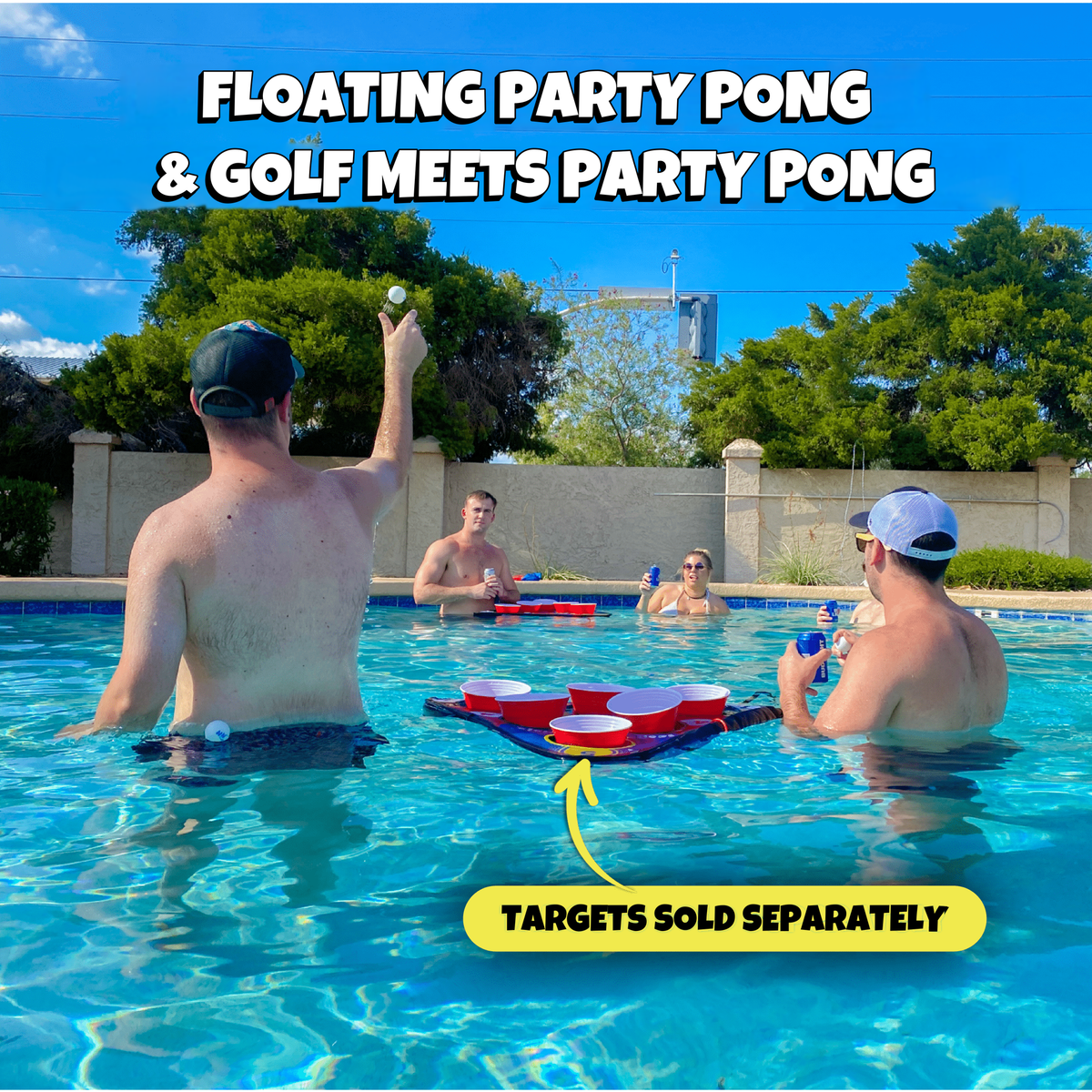 SIP NN' HOLE Game Mode | Targets Not Included | Floating Giant Cup Pong & Golf Meets Cup Pong - SCORE NN'