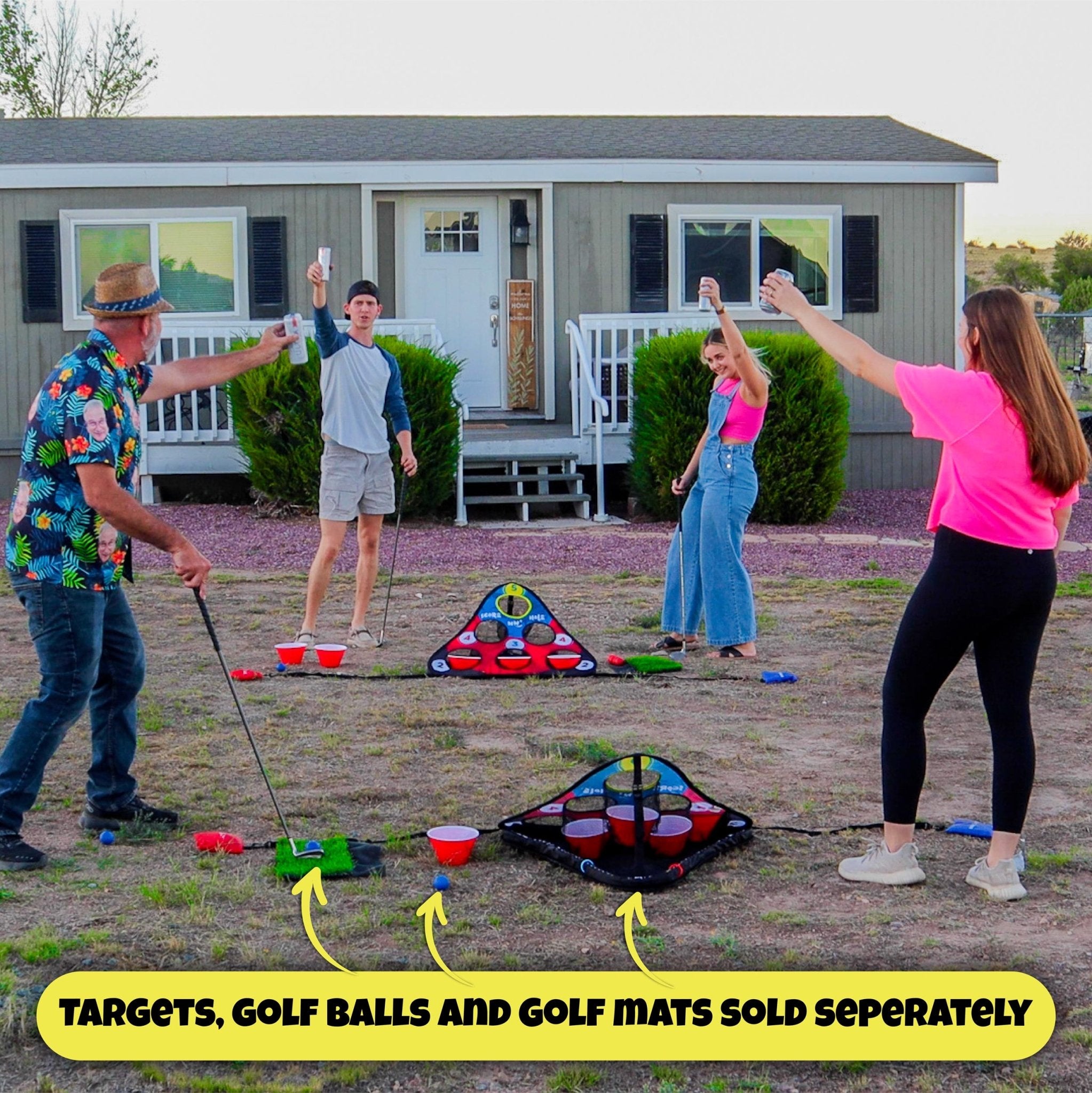 SIP NN' HOLE Game Mode | Targets Not Included | Floating Giant Cup Pong & Golf Meets Cup Pong - SCORE NN'
