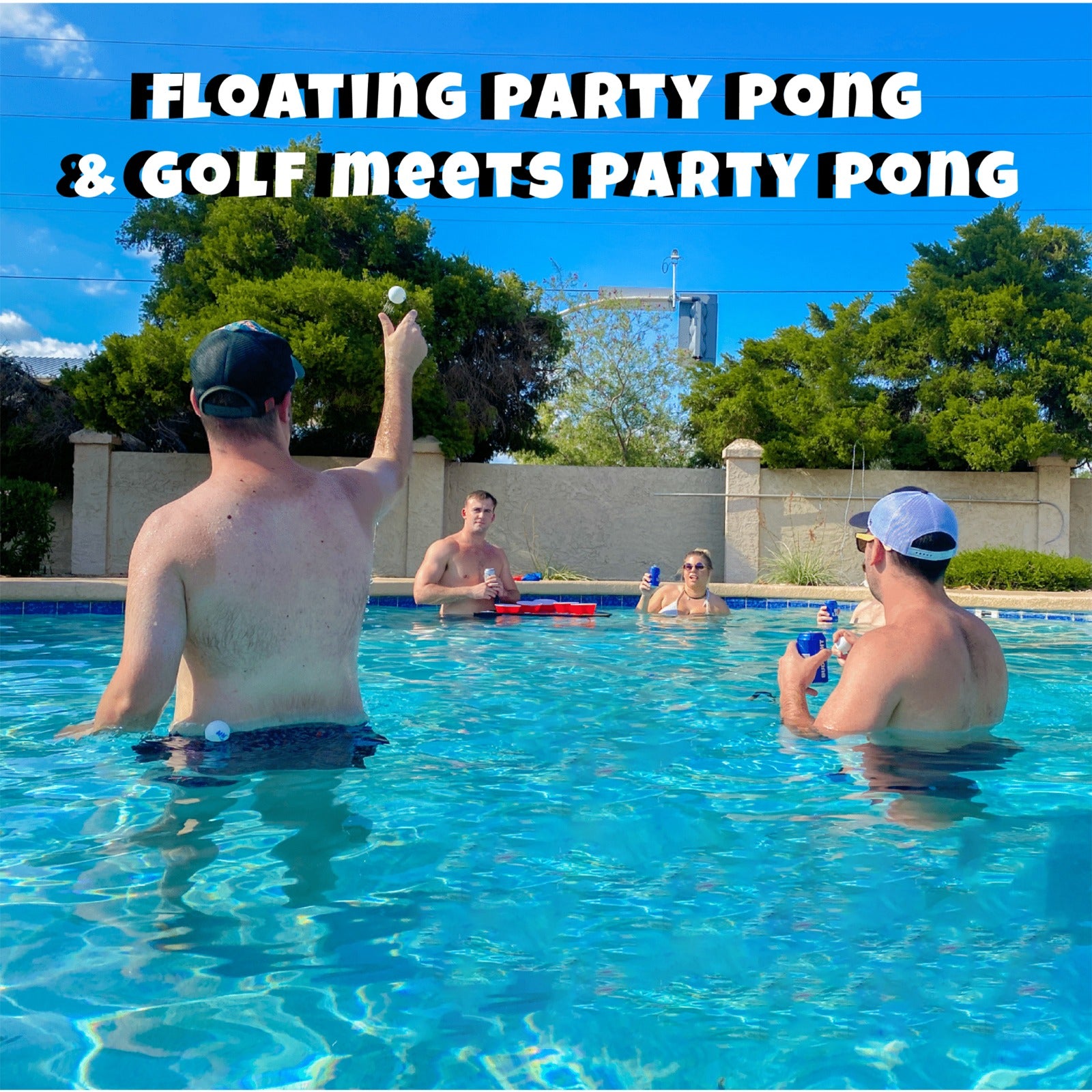 SIP NN' HOLE Starter Set | Floating Giant Cup Pong & Golf Meets Cup Pong