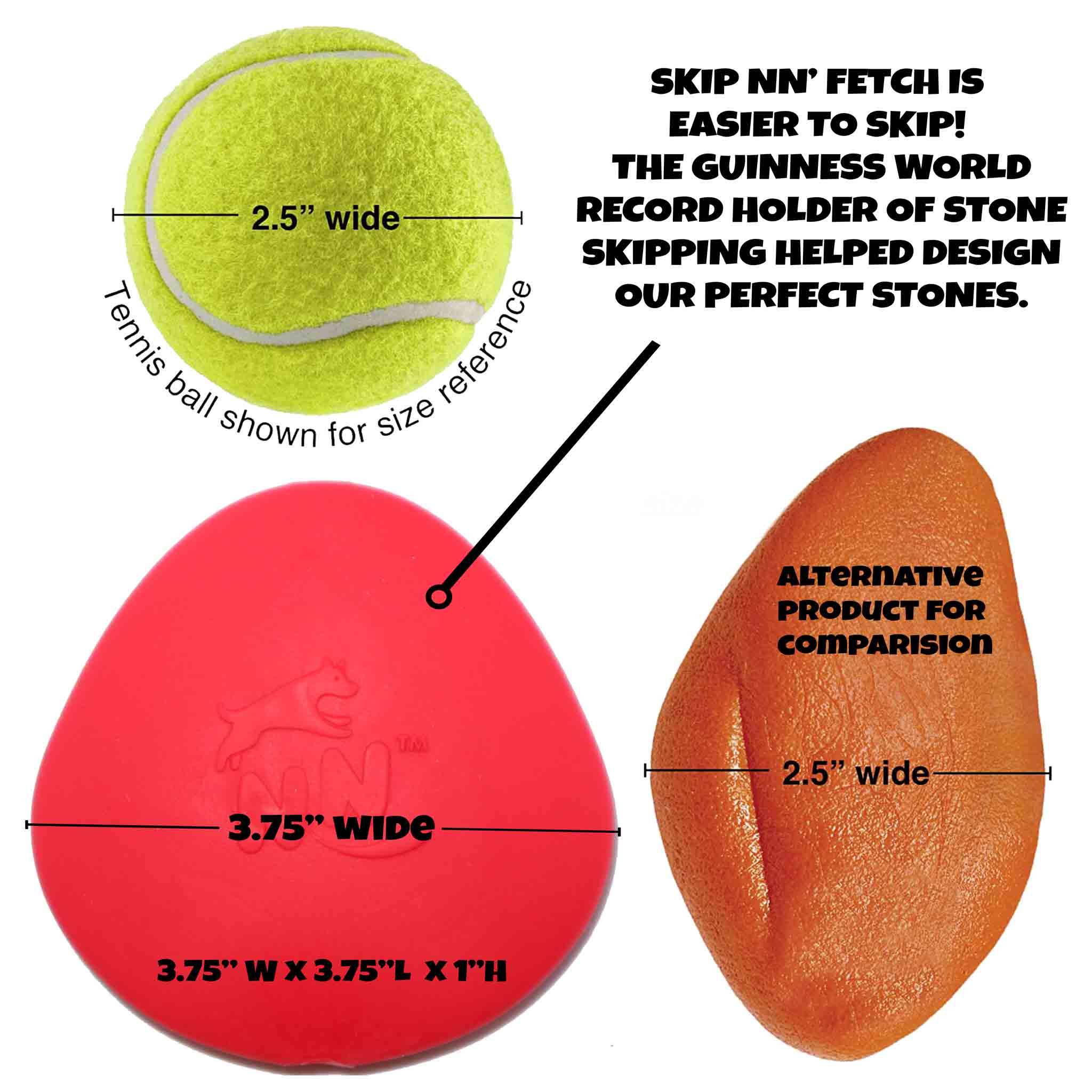 Skip NN' Fetch Dog Toys (QTY 2 Stonnes) - SCORE NN'