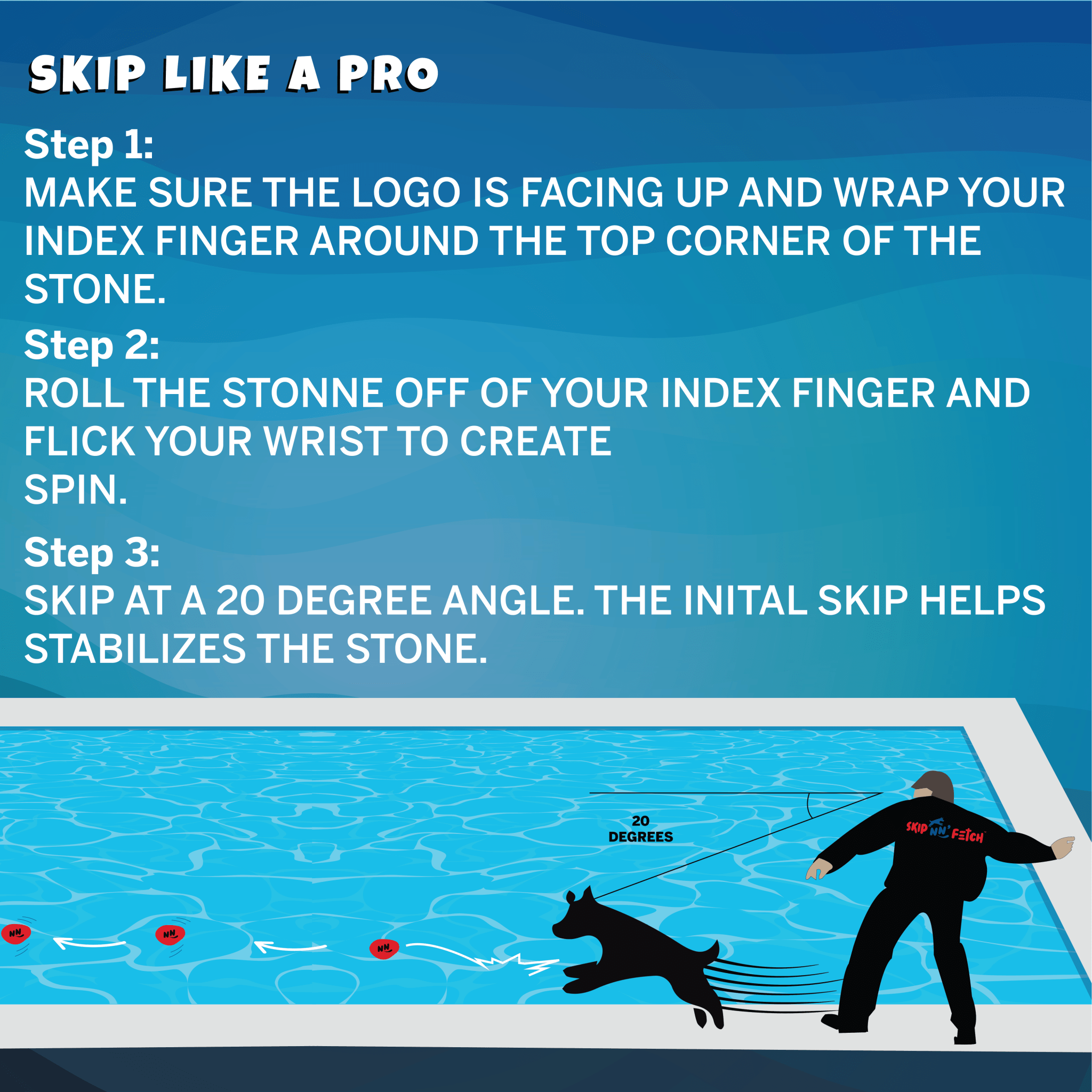 Skip NN' Fetch Dog Toys (QTY 2 Stonnes) FREE Reward - SCORE NN'