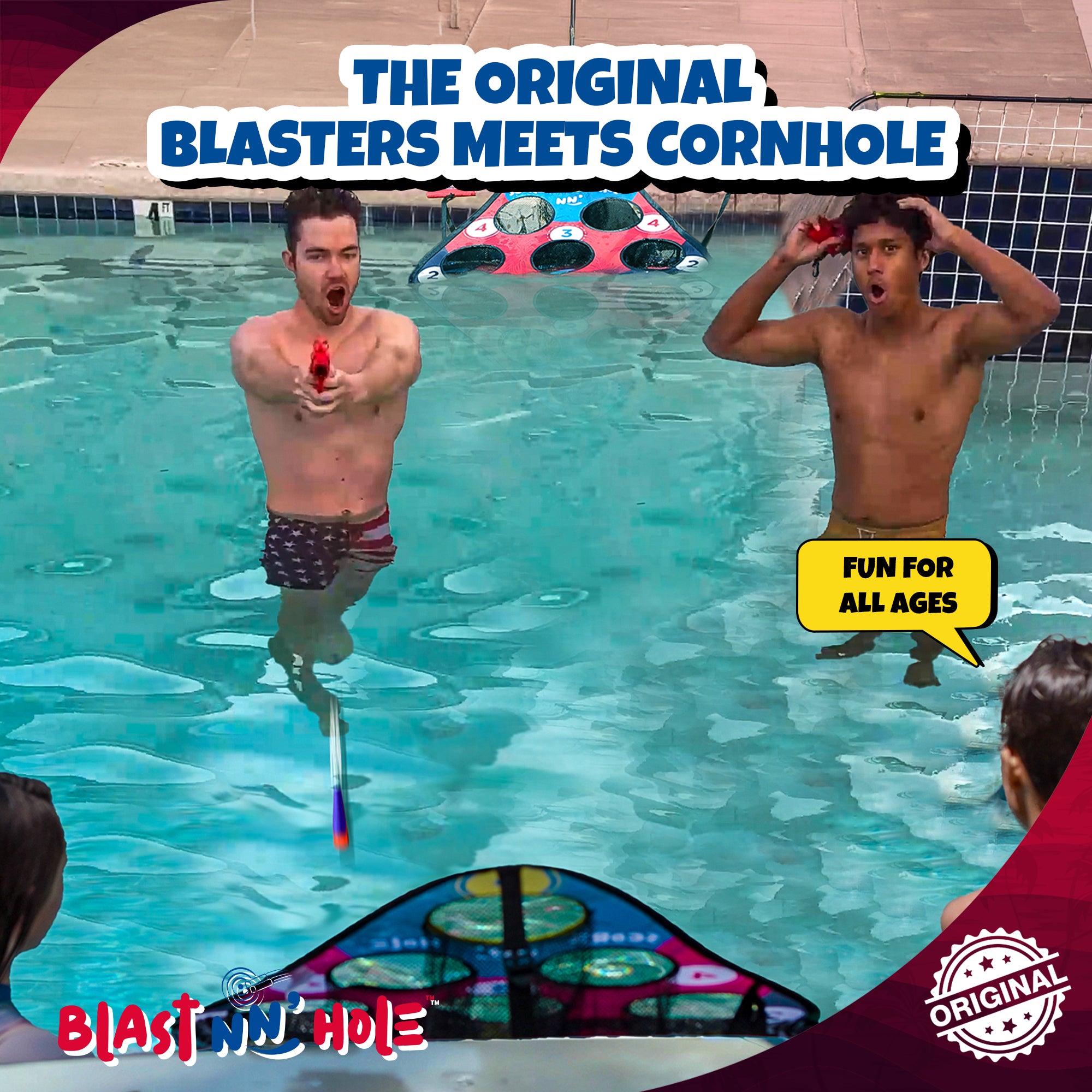 NEW! BLAST NN' HOLE Game Set | Blasters Meets Cornhole