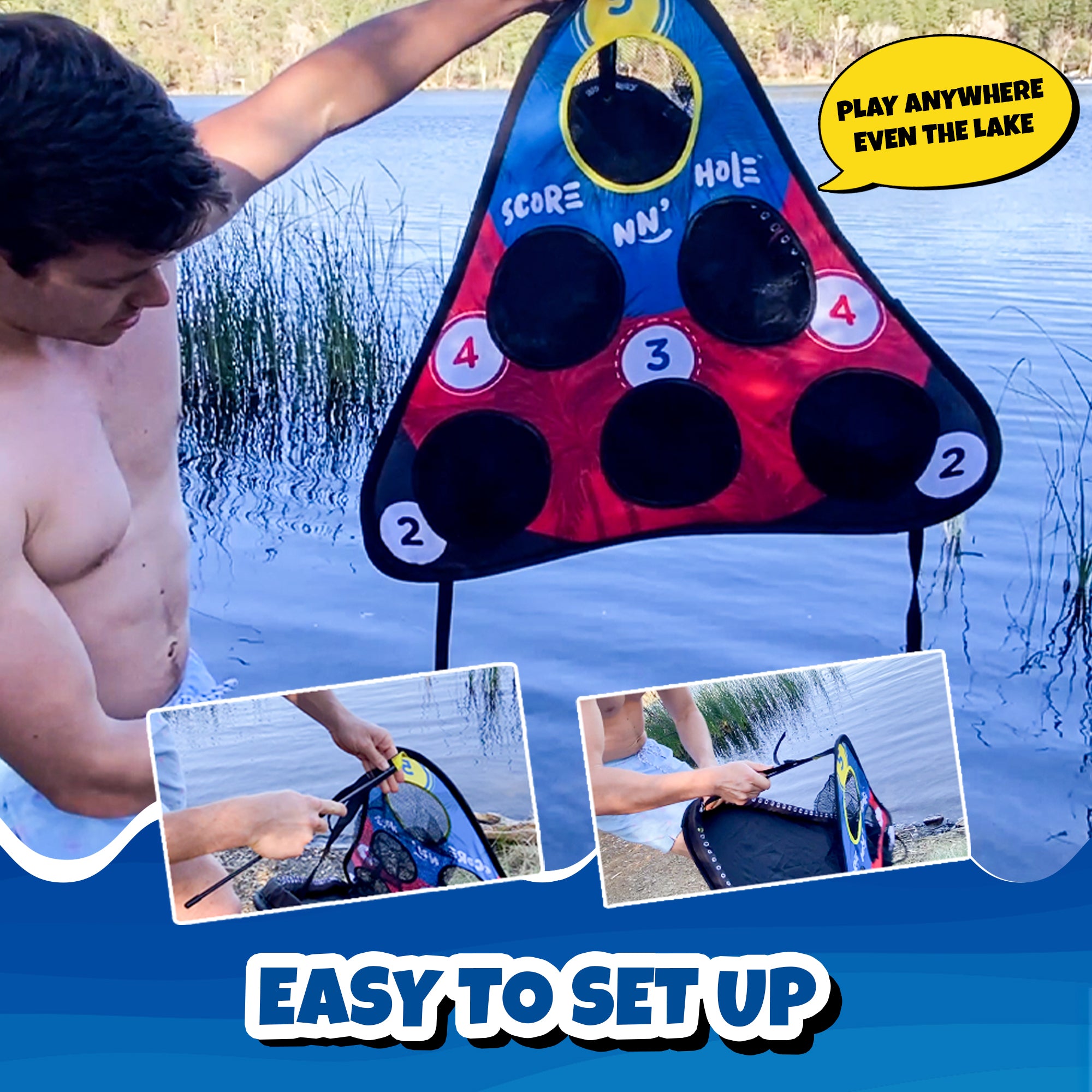 SKIP NN' HOLE Game Set - Stonne Skipping Meets Cornhole