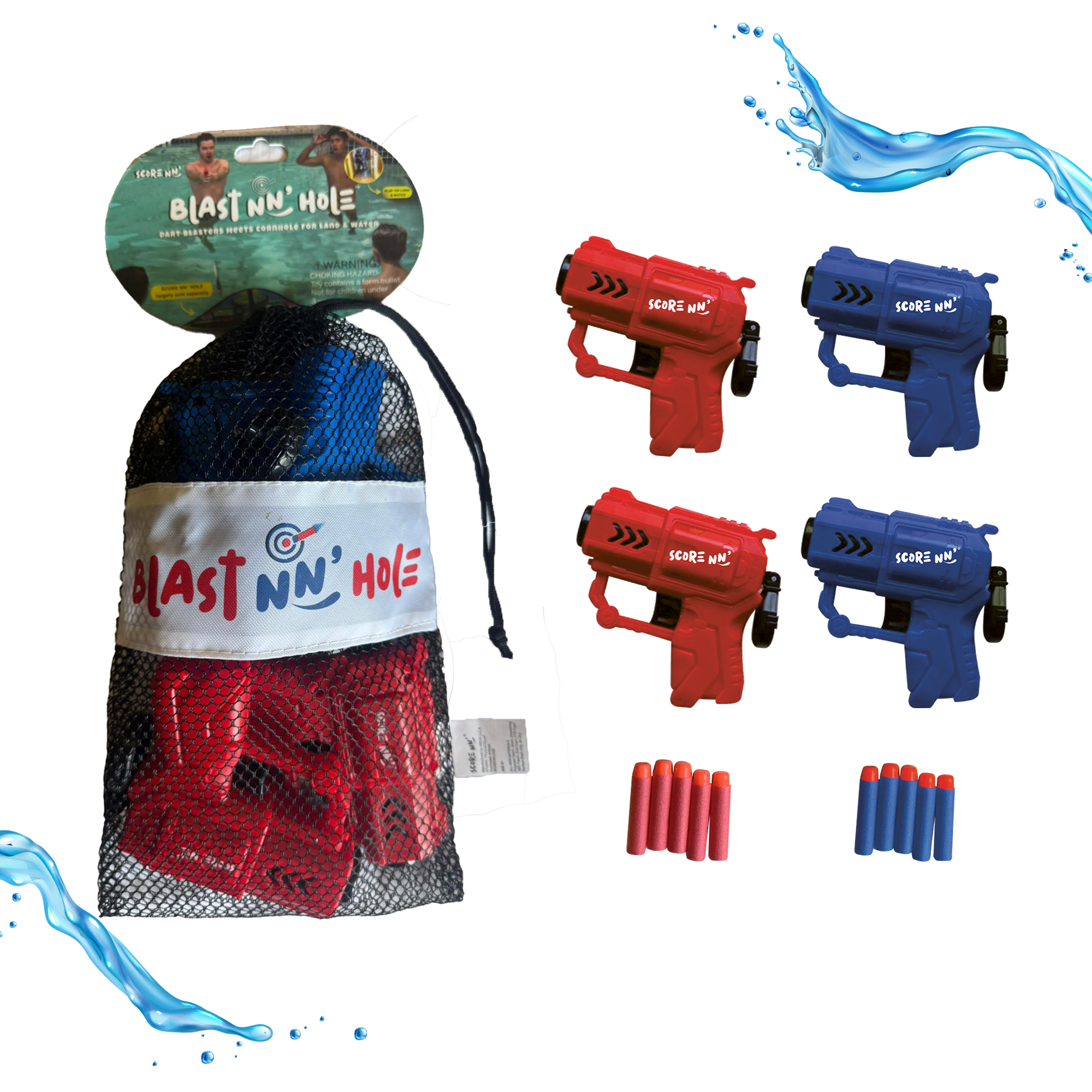 NEW! BLAST NN' HOLE Game Mode | Blasters Meets Cornhole | Targets Not Included