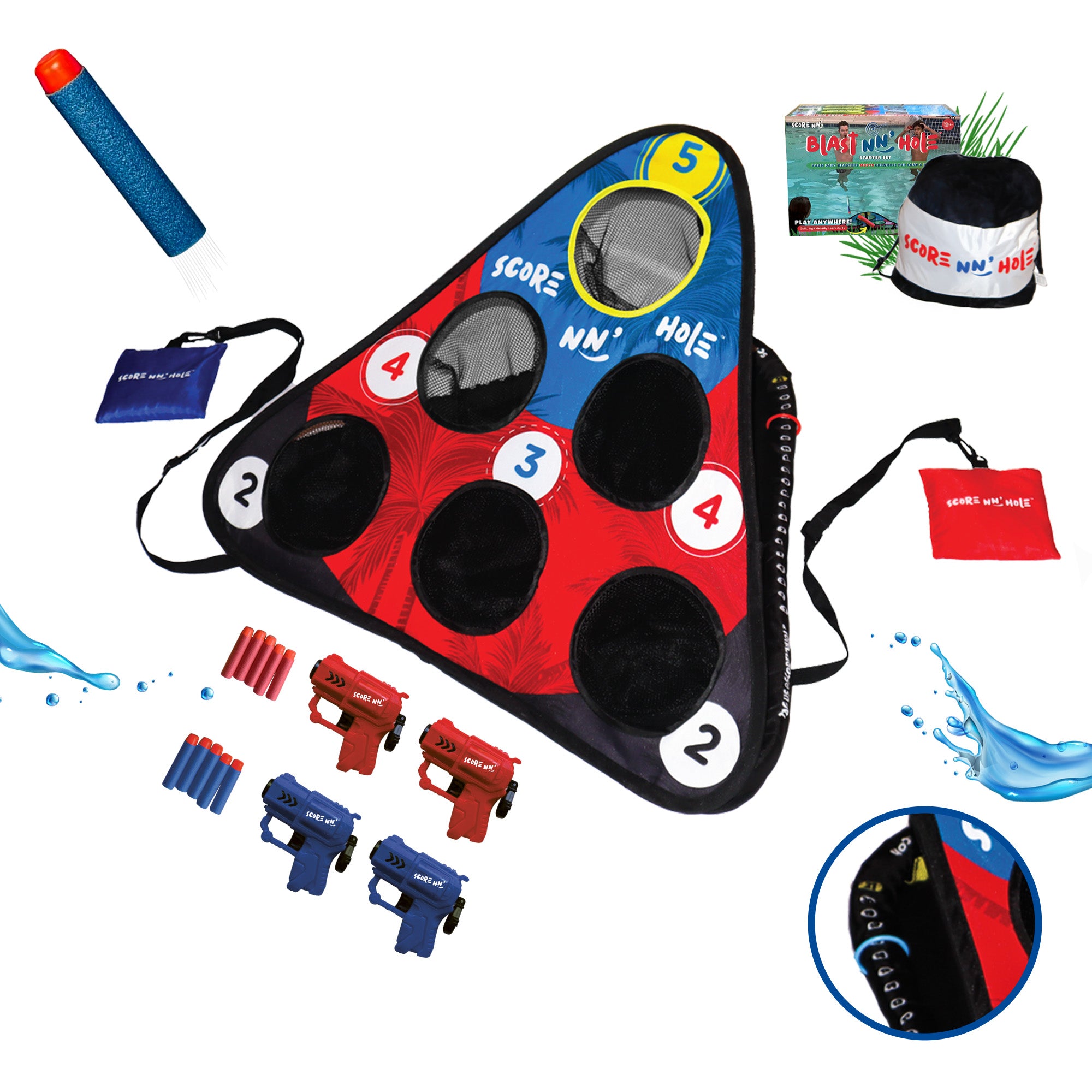 NEW! BLAST NN' HOLE Starter Set | Blasters Meets Cornhole | 1x Target Set |