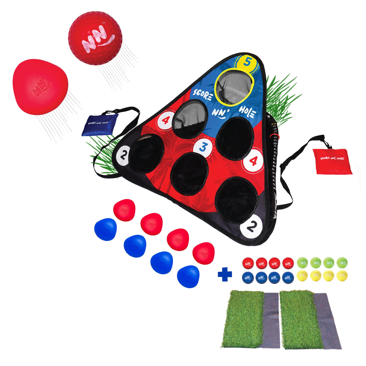 SKIP NN' HOLE Starter Set + CHIP NN' HOLE Game Mode | Game for Yard and Pool