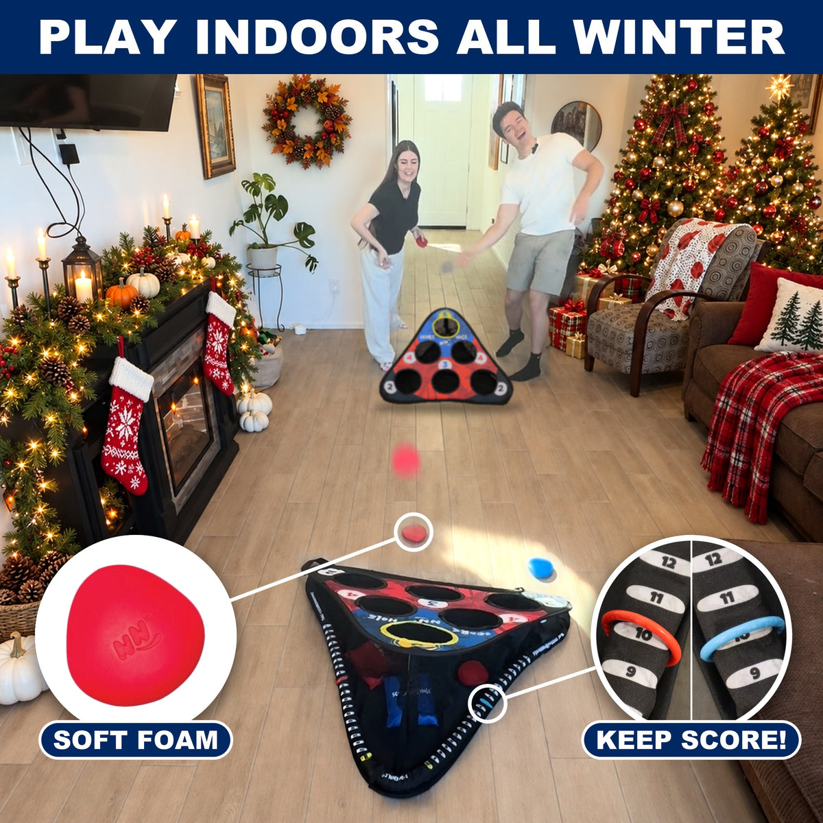 SKIP NN' HOLE Game Set - Stonne Skipping Meets Cornhole | Game for Yard and Pool