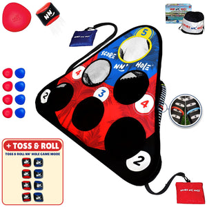 SKIP NN’ HOLE Starter Set + TOSS & ROLL Game Mode | Game for Yard and Pool