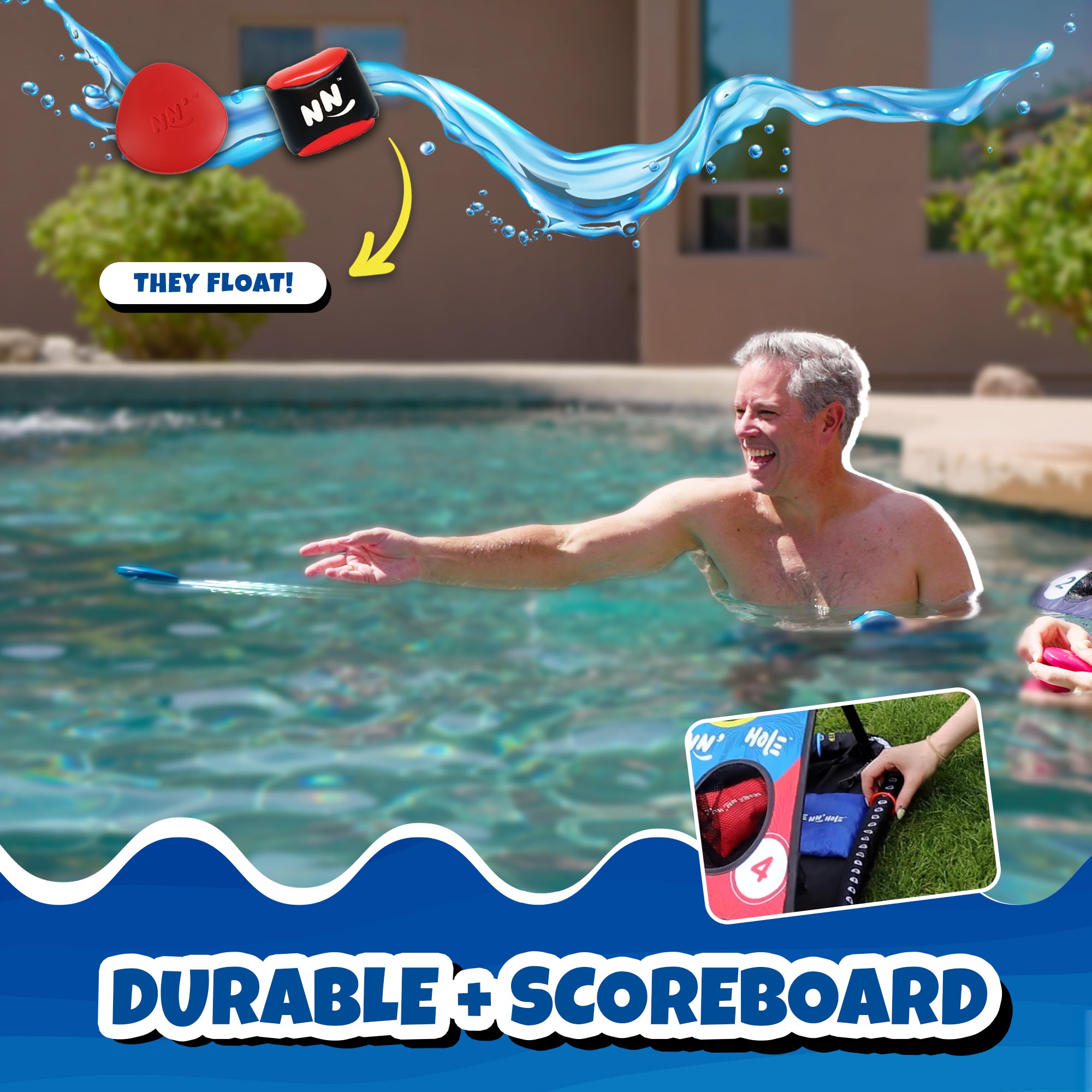 SKIP NN' HOLE Game Set - Stonne Skipping Meets Cornhole + Free TOSS & ROLL NN' HOLE While Supplies last!