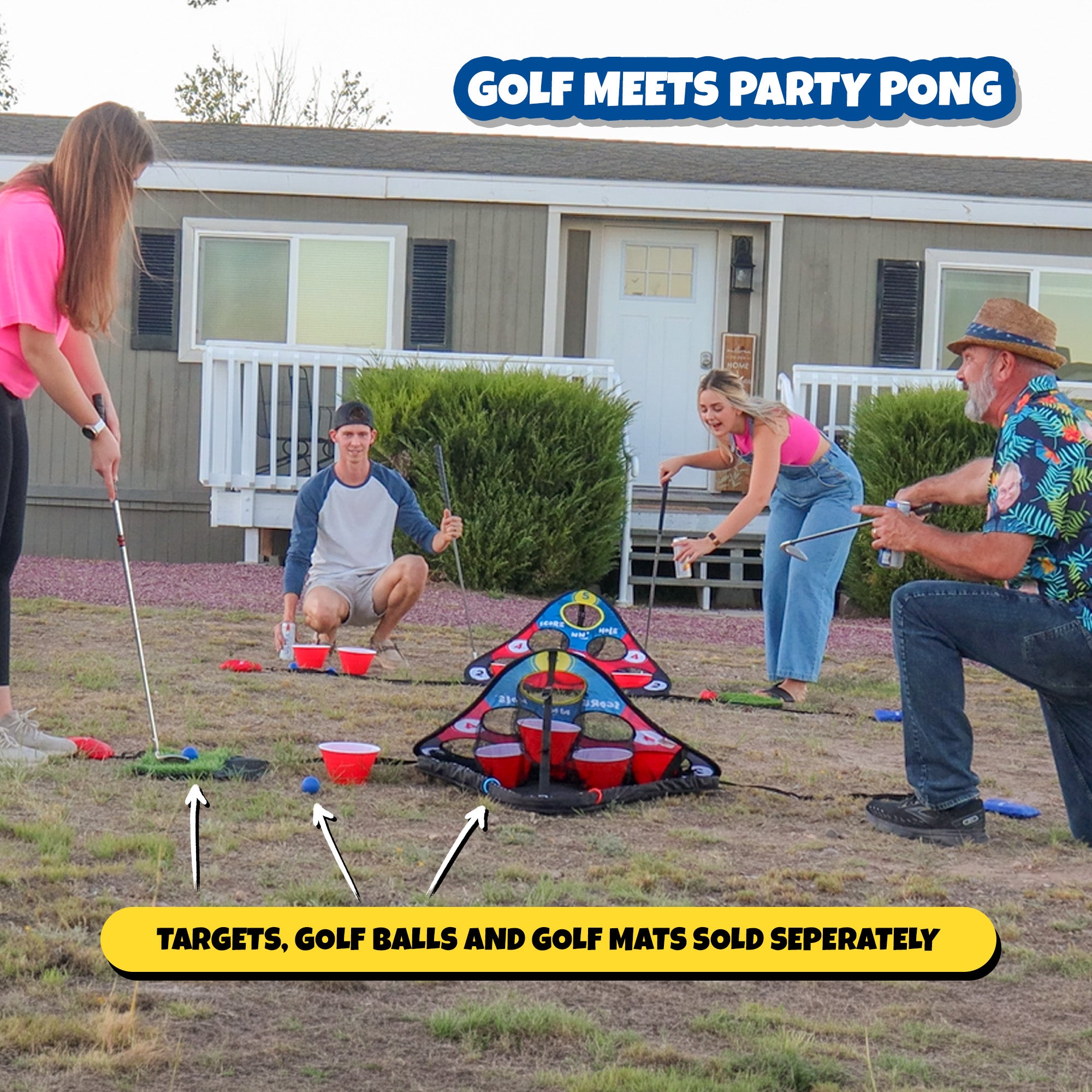 SIP NN' HOLE Game Mode | Targets Not Included | Floating Giant Cup Pong & Golf Meets Cup Pong 