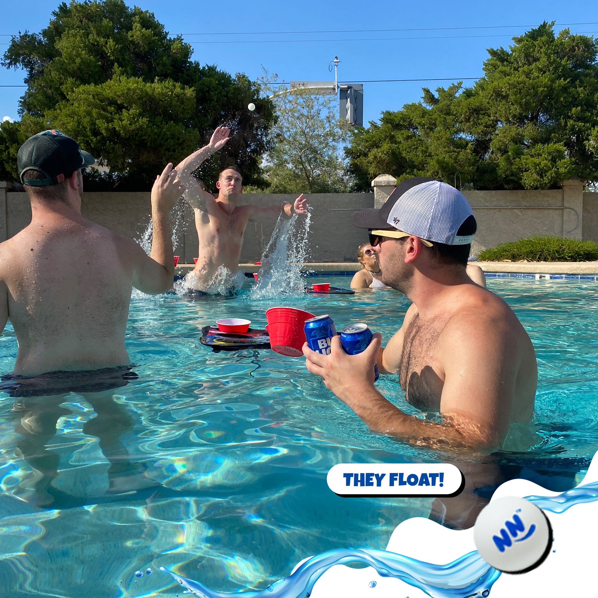 SIP NN' HOLE Game Mode | Targets Not Included | Floating Giant Cup Pong & Golf Meets Cup Pong 