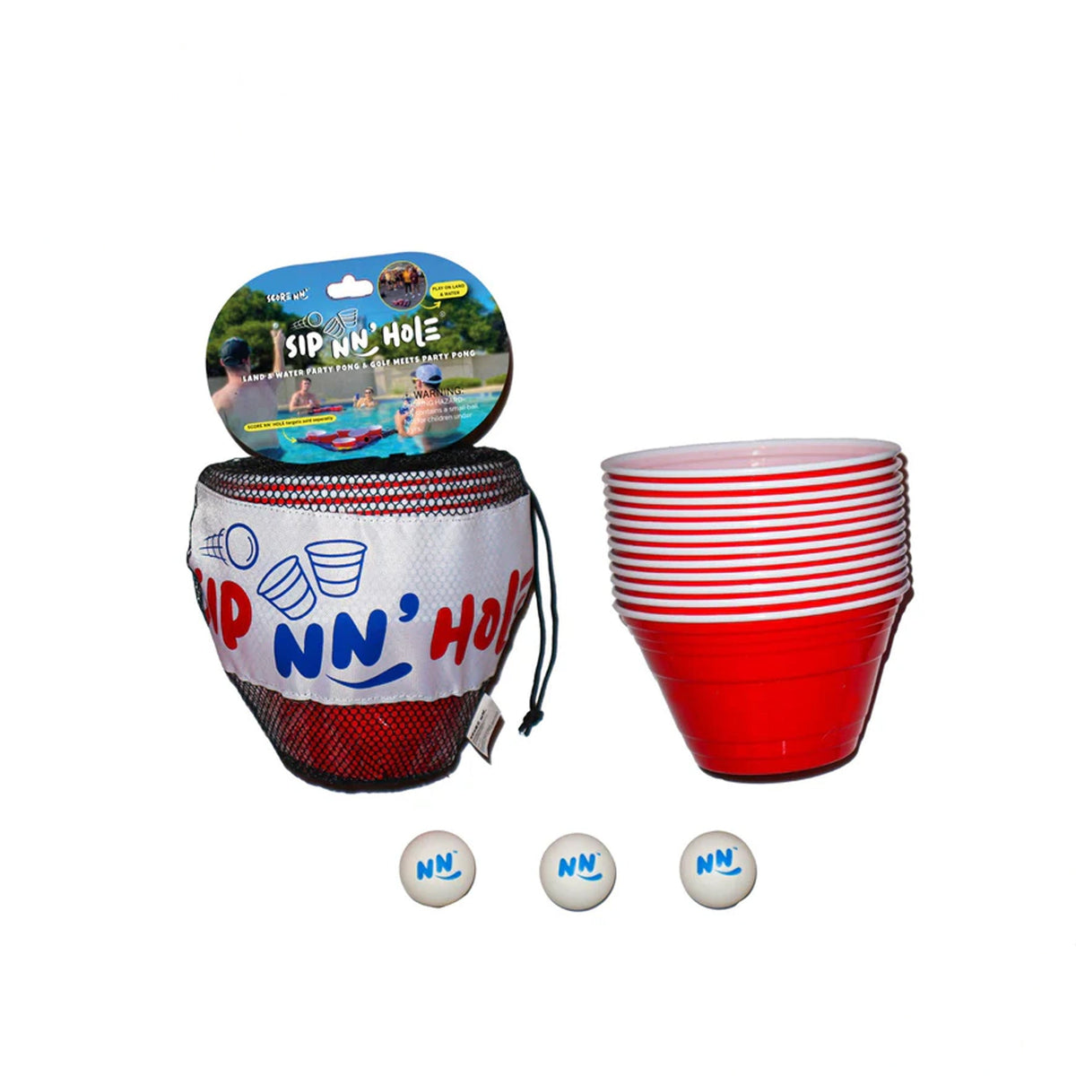 SIP NN' HOLE Game Mode | Targets Not Included | Floating Giant Cup Pong & Golf Meets Cup Pong
