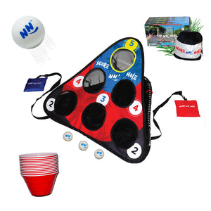 SIP NN' HOLE Starter Set | Floating Giant Cup Pong & Golf Meets Cup Pong