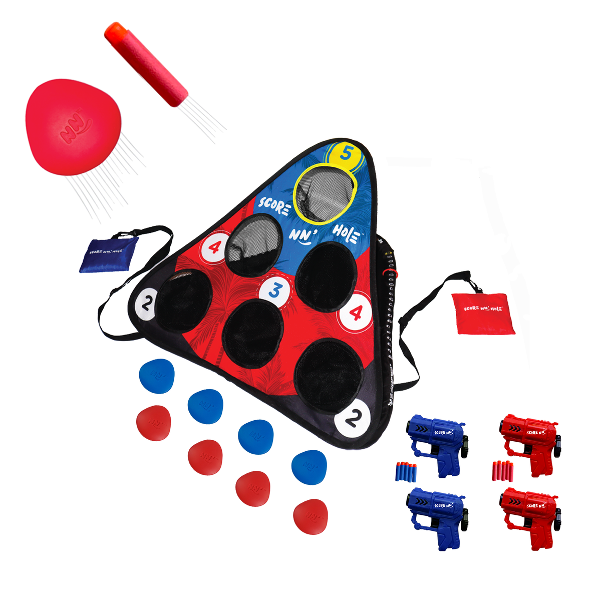 SKIP NN' HOLE Starter Set + BLAST NN' HOLE Game Mode | Game for Yard and Pool