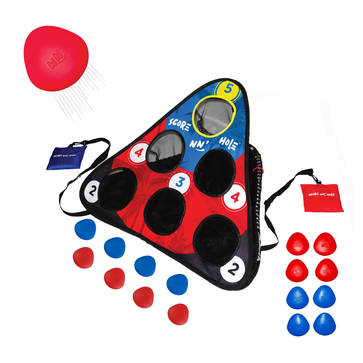 SKIP NN' HOLE Starter Set + 8x Extra Skipping Stones Game Modes | Game for Yard and Pool