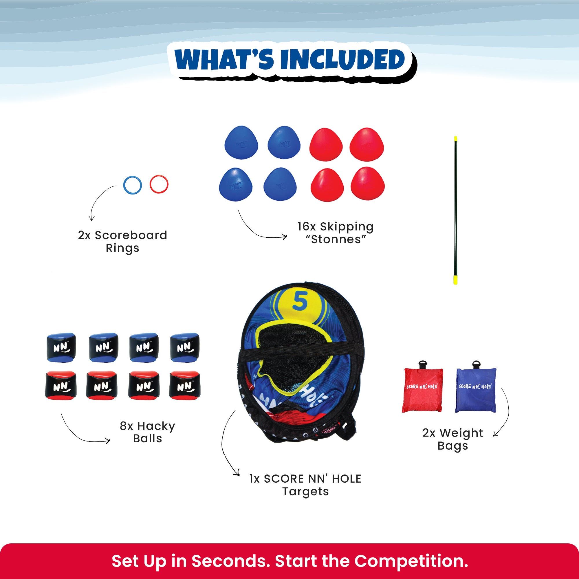SKIP NN’ HOLE Starter Set + TOSS & ROLL Game Mode