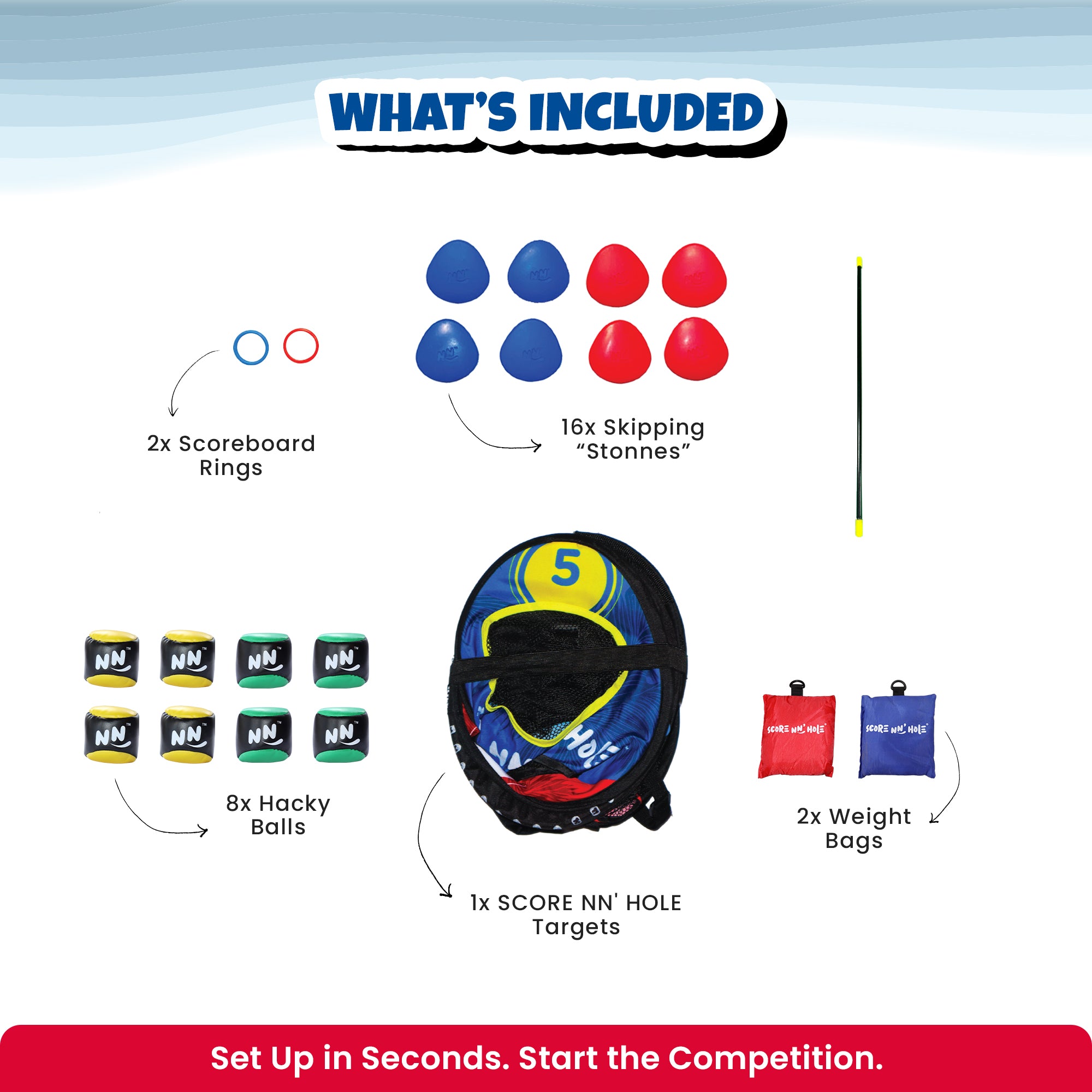 SKIP NN’ HOLE Starter Set + TOSS & ROLL Game Mode