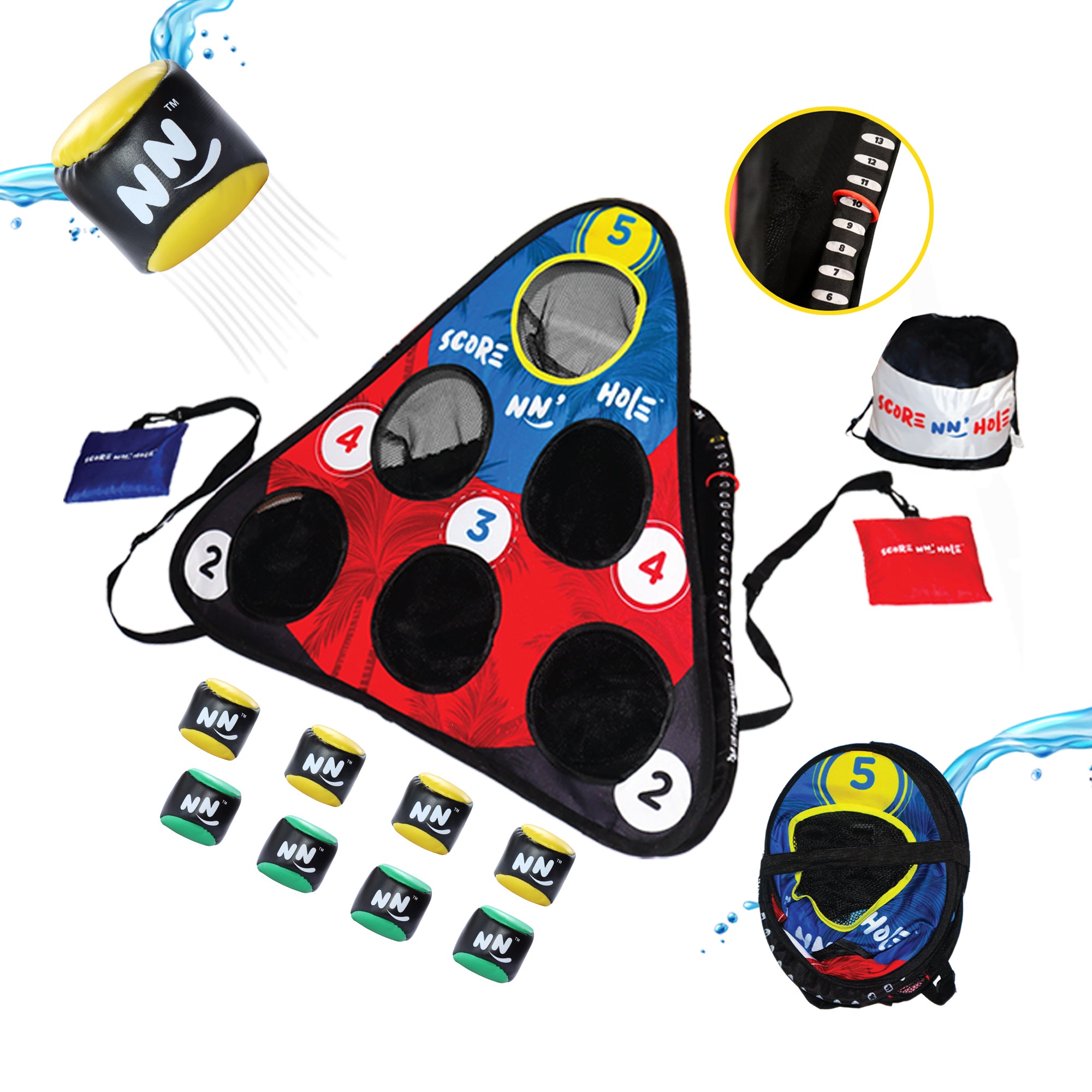 PRIME DAY SALE - TOSS & ROLL NN' HOLE Starter Set - Toss and Roll Cornhole on land + Water Cornhole